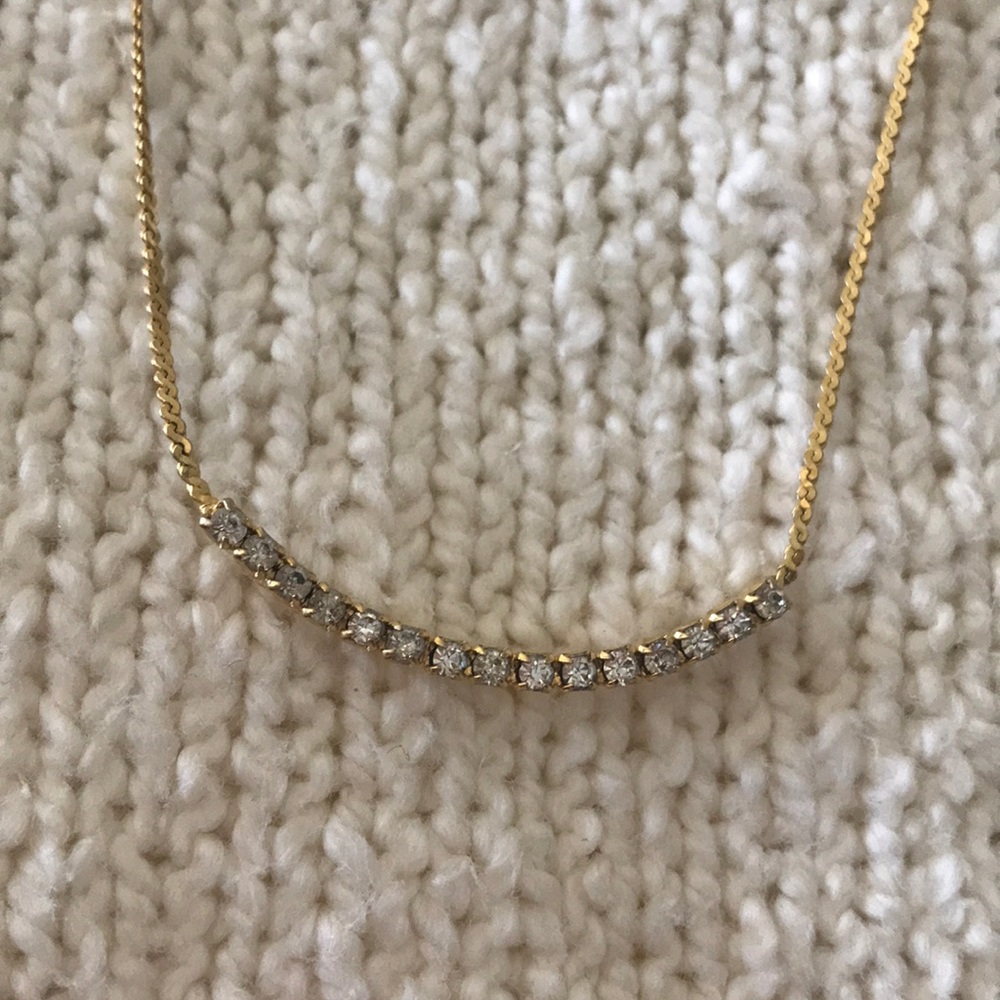 Gold diamond necklace